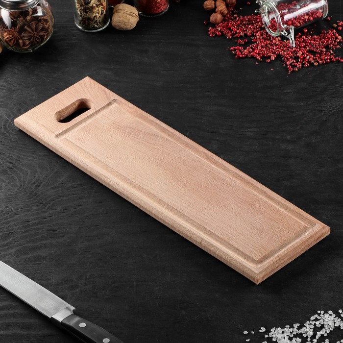 Доска разделочная узкая, массив бука, 40 х 12 см