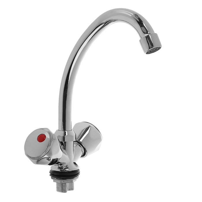 Смеситель для кухни ZERICH SKZCS204, двухрычажный, цинк, хром