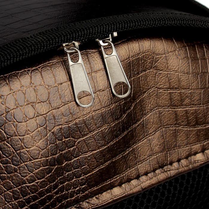 Сумка-переноска №2 полукруглая, 40 х 20 х 27 см, искусственная кожа, коричневая