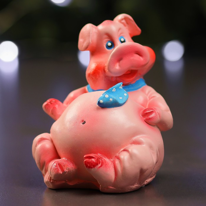 Копилка "Свинка лежебока", 9х9х11 см