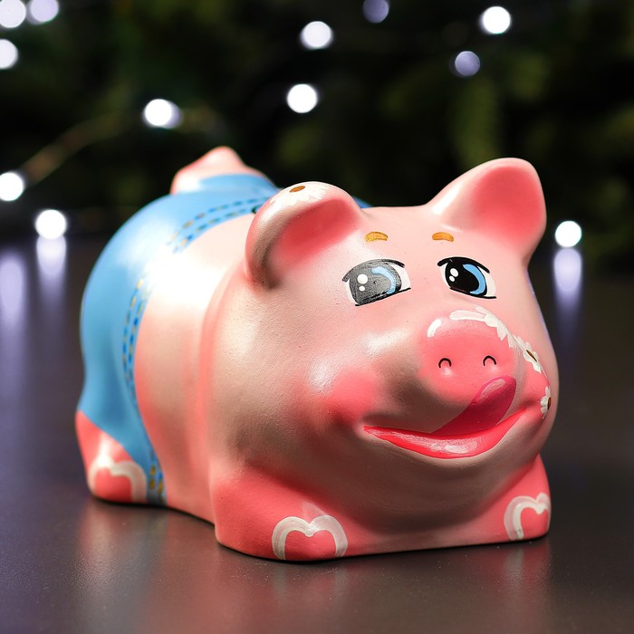 Копилка "Поросёнок большой" штаны х/р, 24х13х14 см