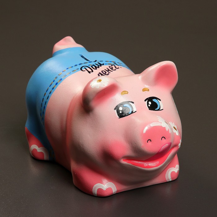 Копилка "Поросёнок большой" штаны х/р, 24х13х14 см