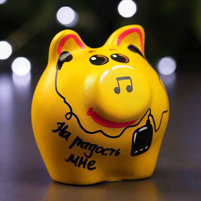 Копилка "Поросёнок мини" роспись, микс, 10х10,5х11 см