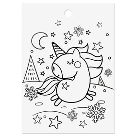 

Бумажные наклейки с раскраской на обороте «Единорожки» , 11х15,5 см