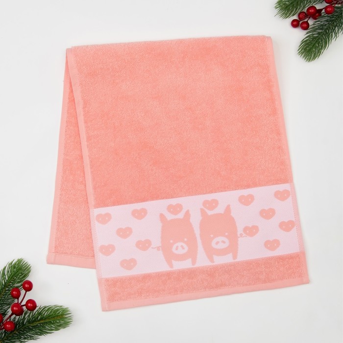 Полотенце махровое "Друзья" 30х70 см 100% хлопок, 370гр/м2