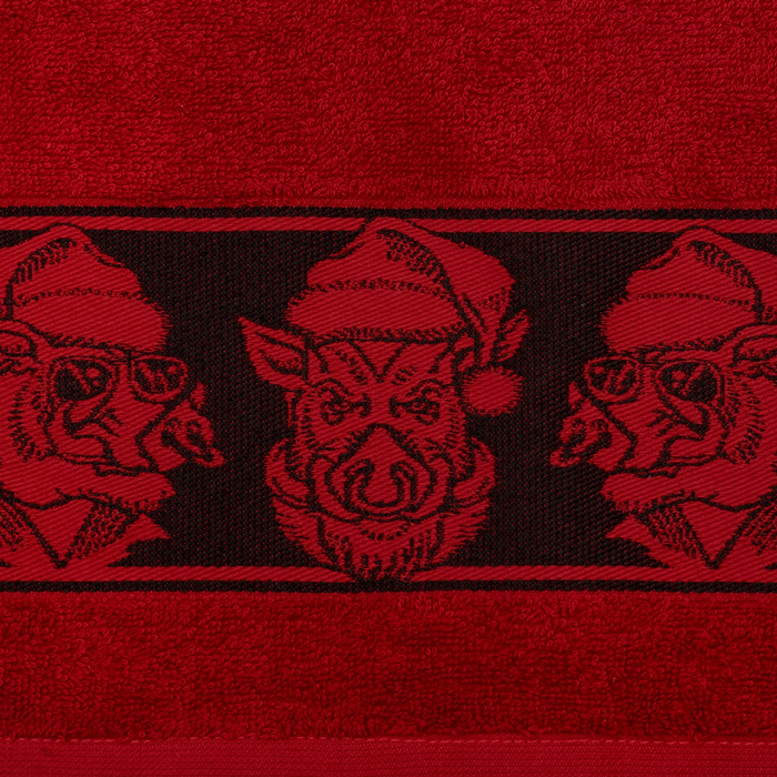 Полотенце махровое "Свин" 30х70 см 100% хлопок, 370гр/м2