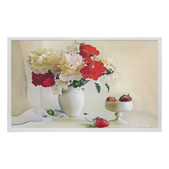 Картина "Красно-белый букет" 64*104 см