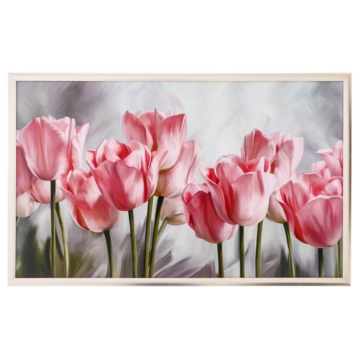 Картина "Розовые тюльпаны" 64*104 см