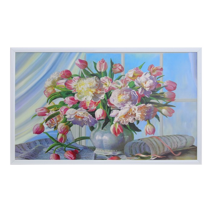 Картина "Нежные цветы" 64*104 см