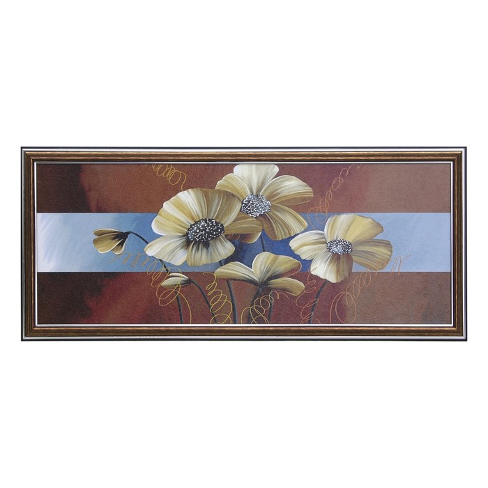 Картина "Золотые маки" 23*53 см