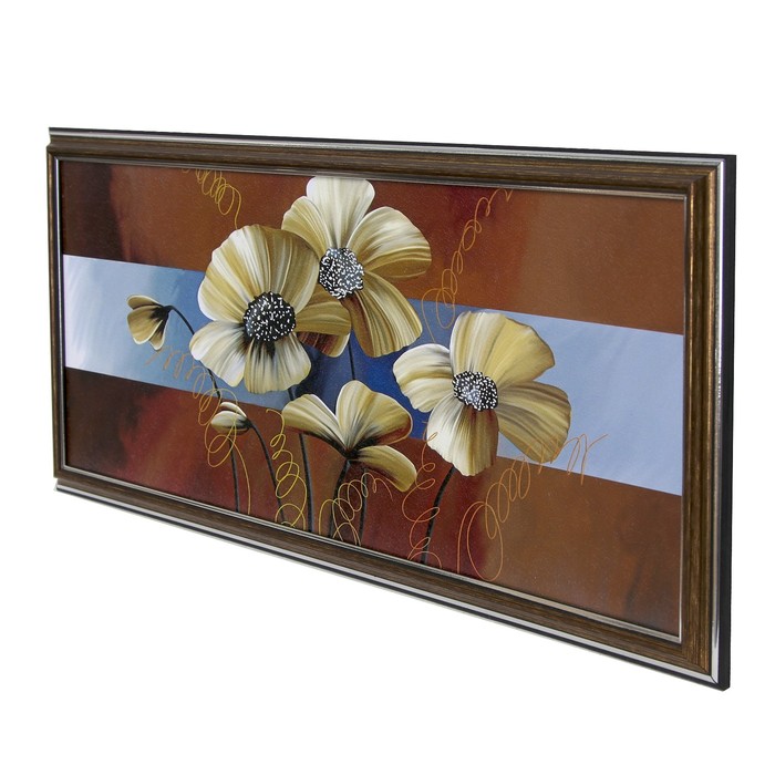 Картина "Золотые маки" 23*53 см