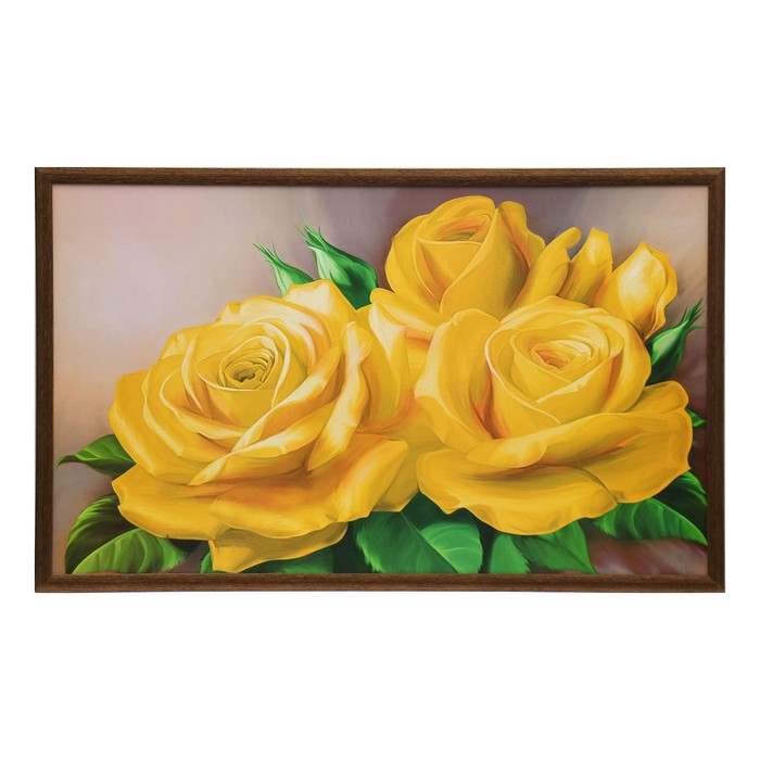 Картина "Жёлтые розы розы" 64*104 см