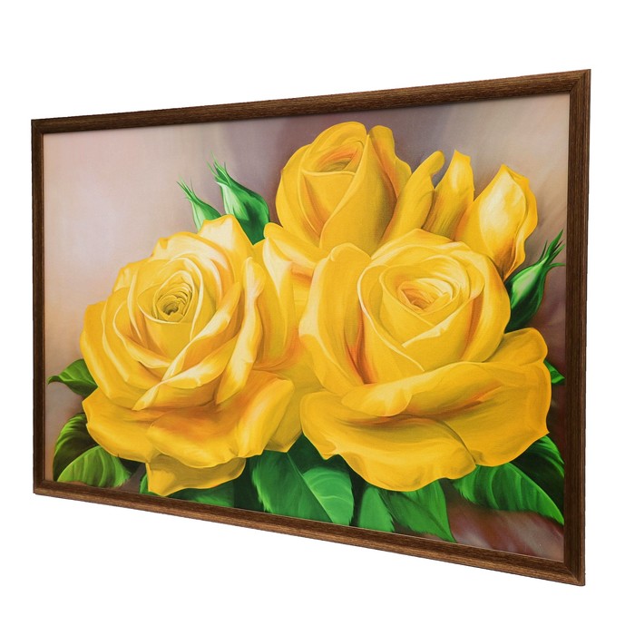 Картина "Жёлтые розы розы" 64*104 см