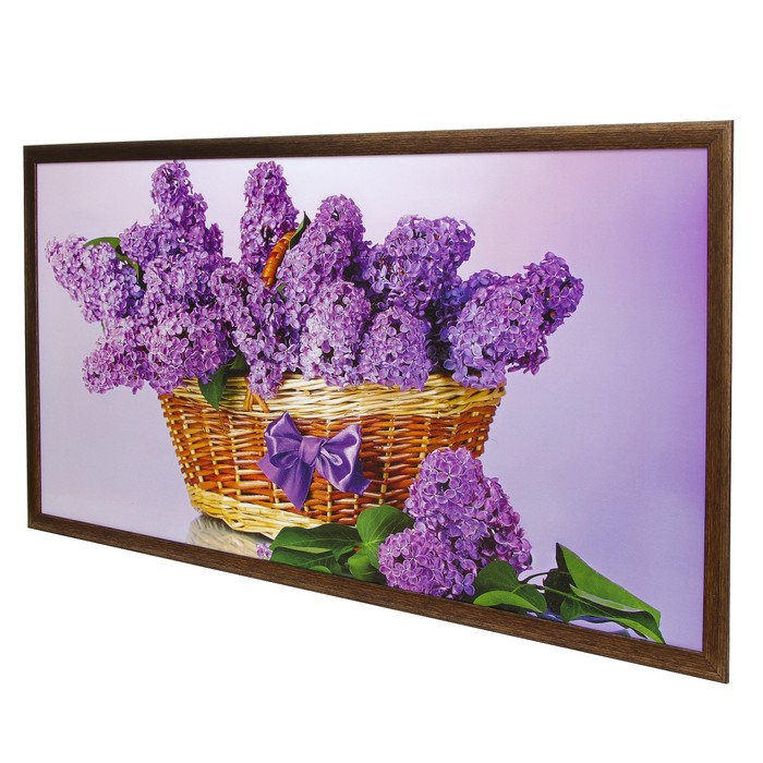 Картина "Корзина с сиренью" 54*103 см