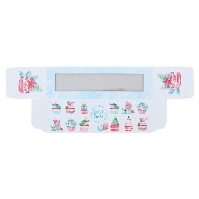 Коробочка для макарун Let it snow, 18 х 5,5 х 5,5 см