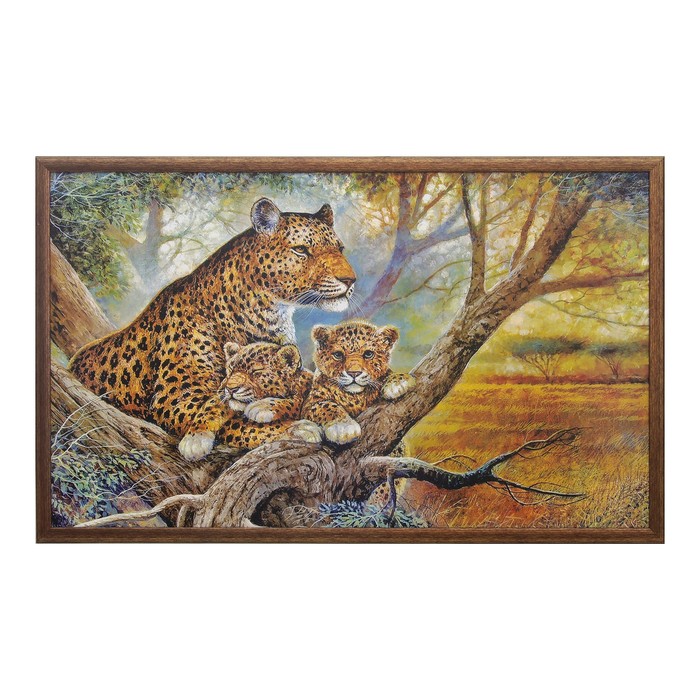 Картина "Леопарды отдыхают" 64*104 см