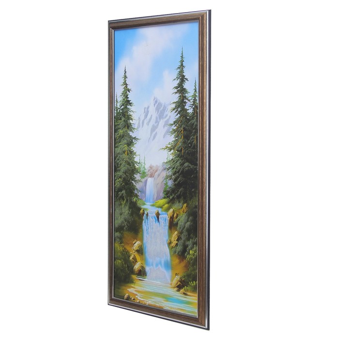 Картина "Водопад в лесу" 53*23 см