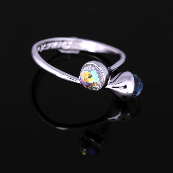 Кольцо "Айвори 2", размер 19, цветное в серебре