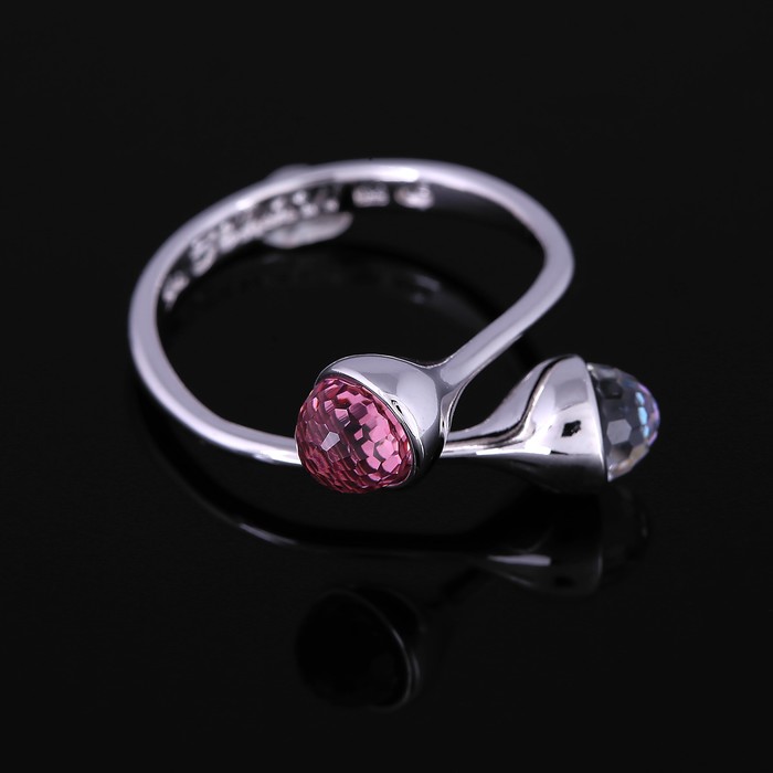 Кольцо "Айвори 1", размер 17, цветное в серебре