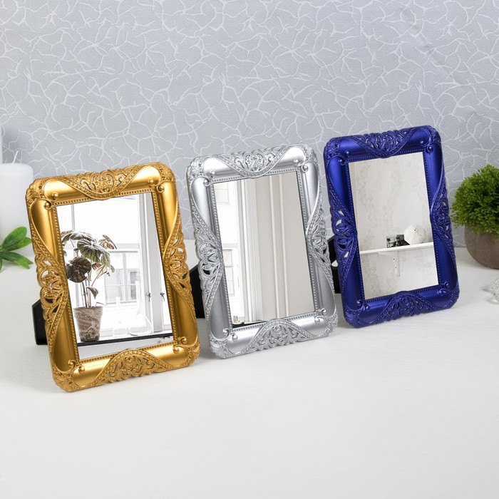 Зеркало на подставке, прямоугольное, цвет МИКС