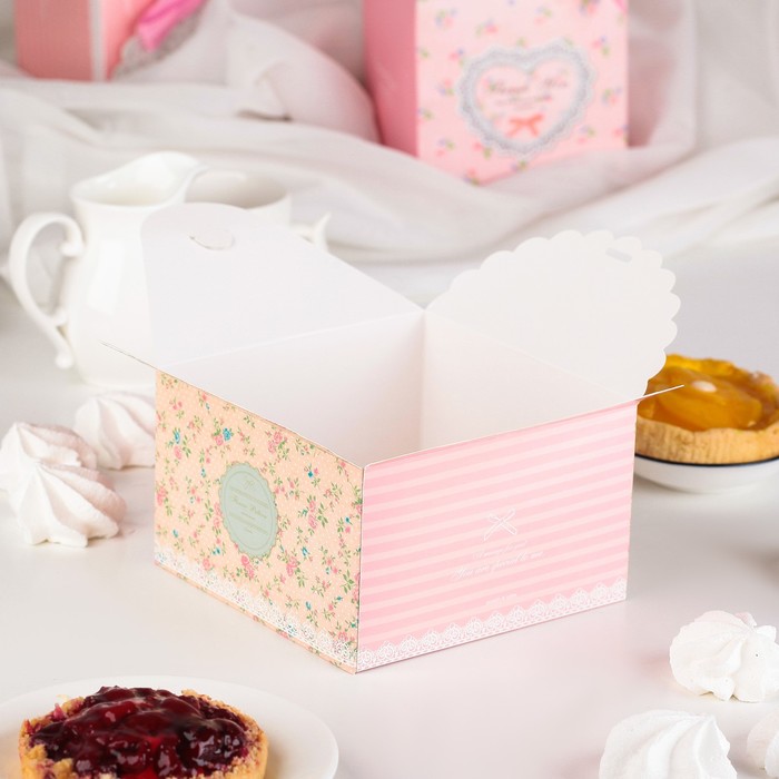 Коробка сборная для сладкого 14 х 14 х 9 см