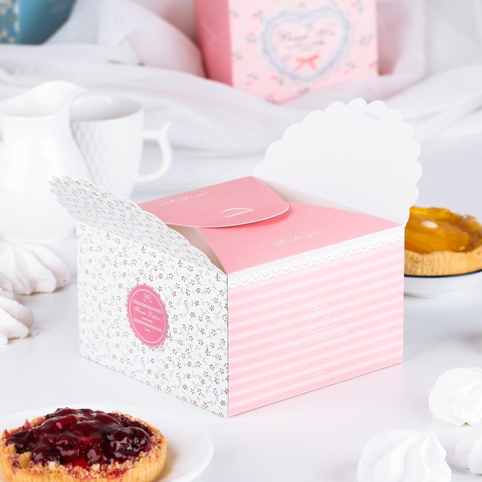 Коробка сборная для сладкого 14 х 14 х 9 см