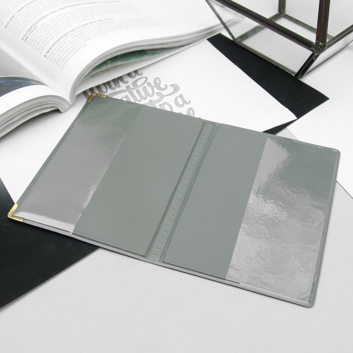 Обложка для военного билета, с уголками, цвет чёрный