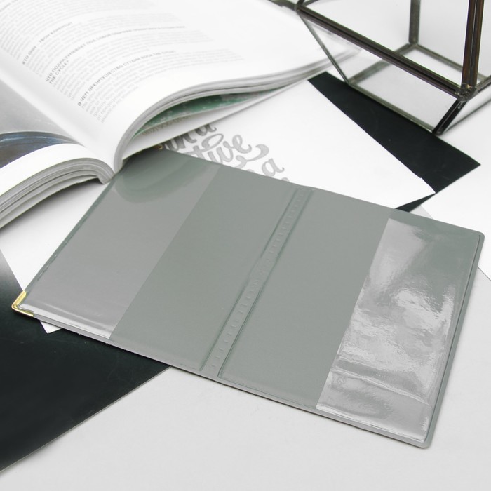 Обложка для военного билета, с уголками, коньяк