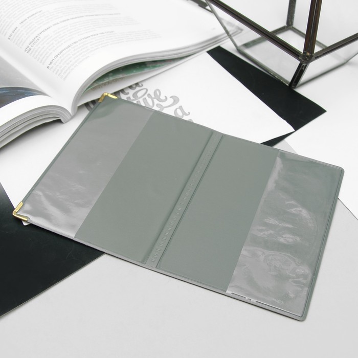 Обложка для военного билета, с уголками, цвет бордовый