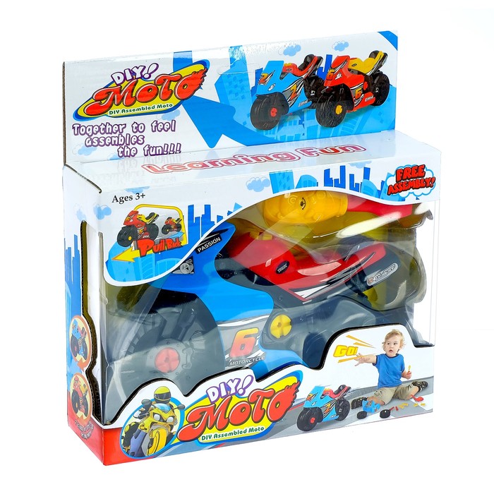 Конструктор винтовой «Байк», 13 деталей, цвета МИКС