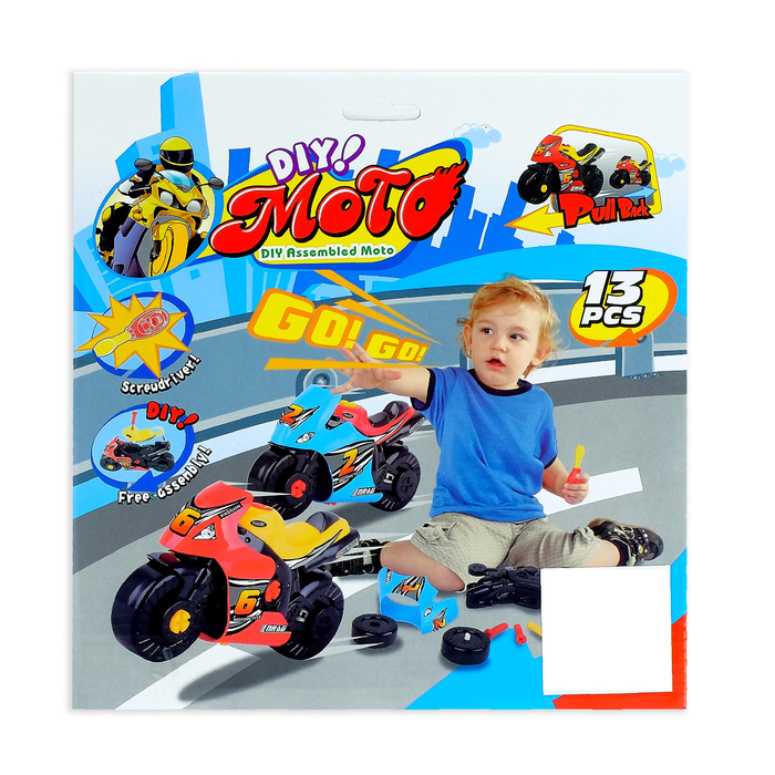 Конструктор винтовой «Байк», 13 деталей, цвета МИКС