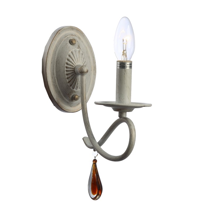 Бра "Восторг" 1x60Вт E14 белый-золото