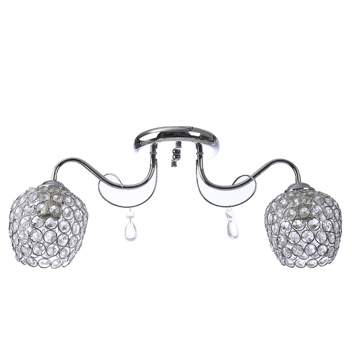 Люстра "Лаура" 2x40Вт E27 хром 55х16х23см.