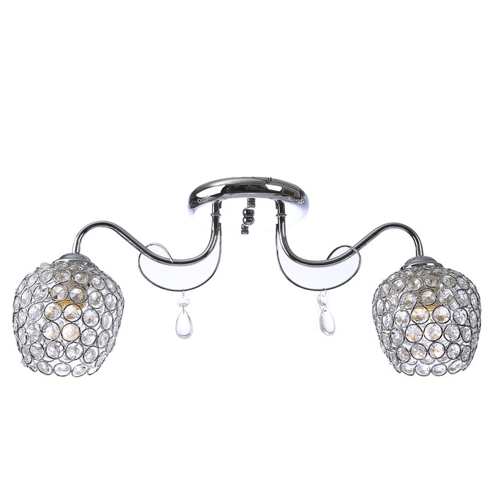 Люстра "Лаура" 2x40Вт E27 хром 55х16х23см.