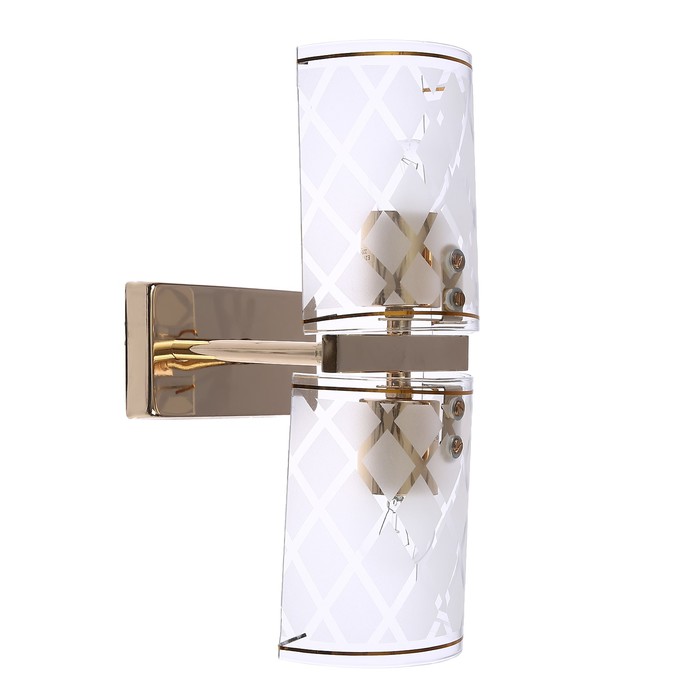 Люстра "Манелли" 2x40Вт E27 золото 35х15см.