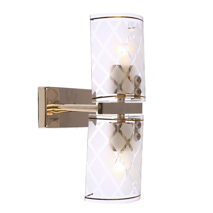 Люстра "Манелли" 2x40Вт E27 золото 35х15см.