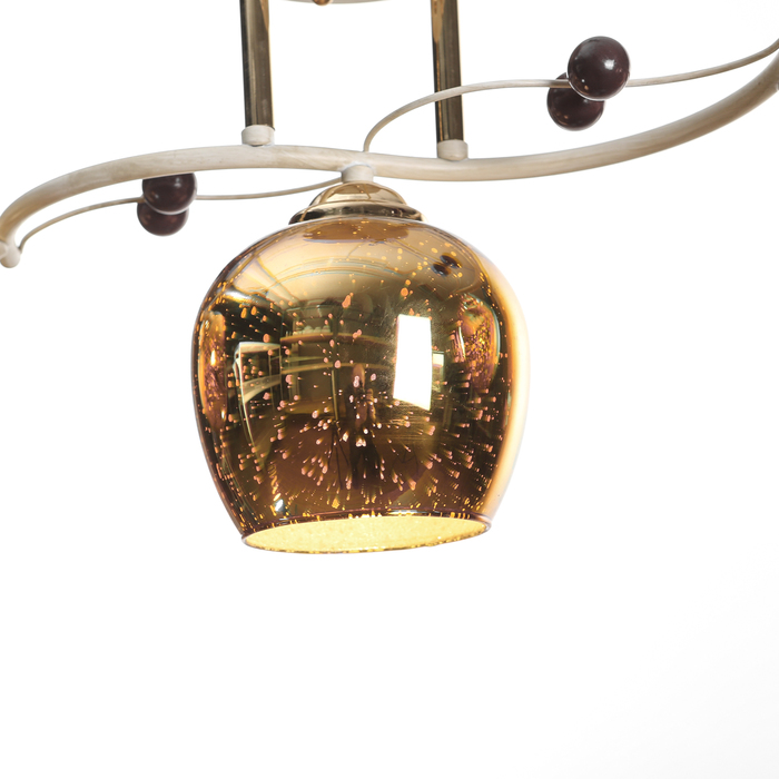 Люстра "Асти" 3x40Вт E27 белый-золото 55х10х25см.