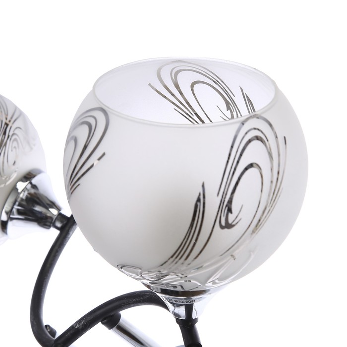 Люстра "Бергамо" 3x40Вт E27 черный-хром 55х50х25см.