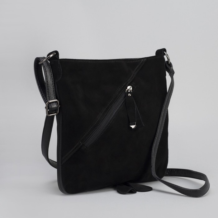 Сумка женская, отдел на молнии, с расширением, 2 наружных кармана, длинный ремень, цвет кофе