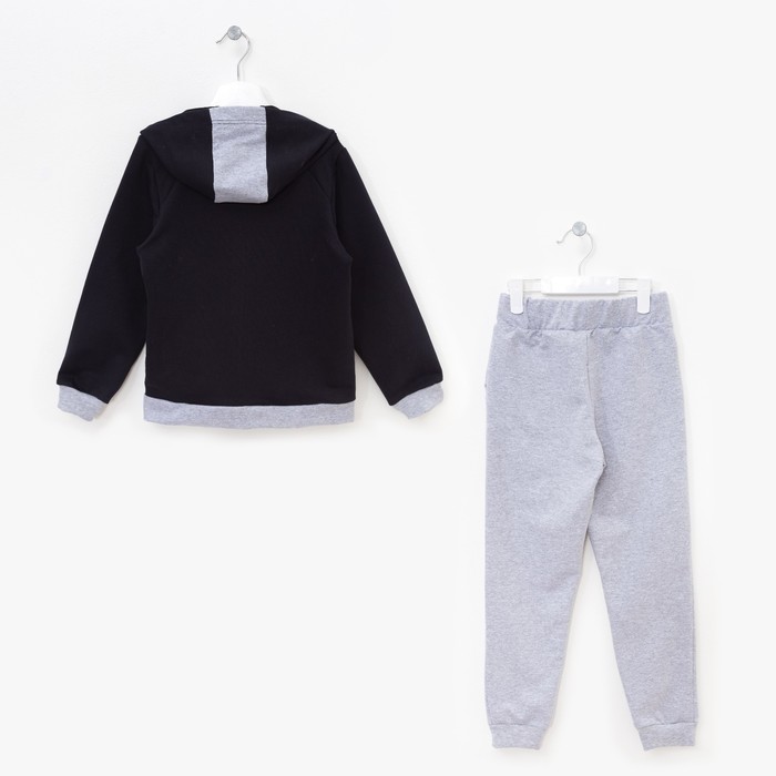 Спортивный костюм для мальчика , рост 152 см, цвет синий/серый