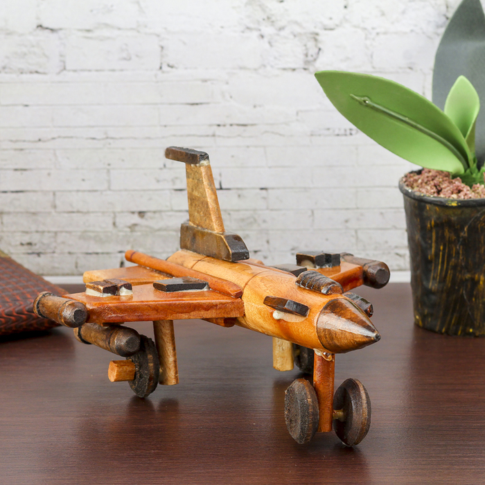 Сувенир дерево "Самолёт" 19х14х6,5 см