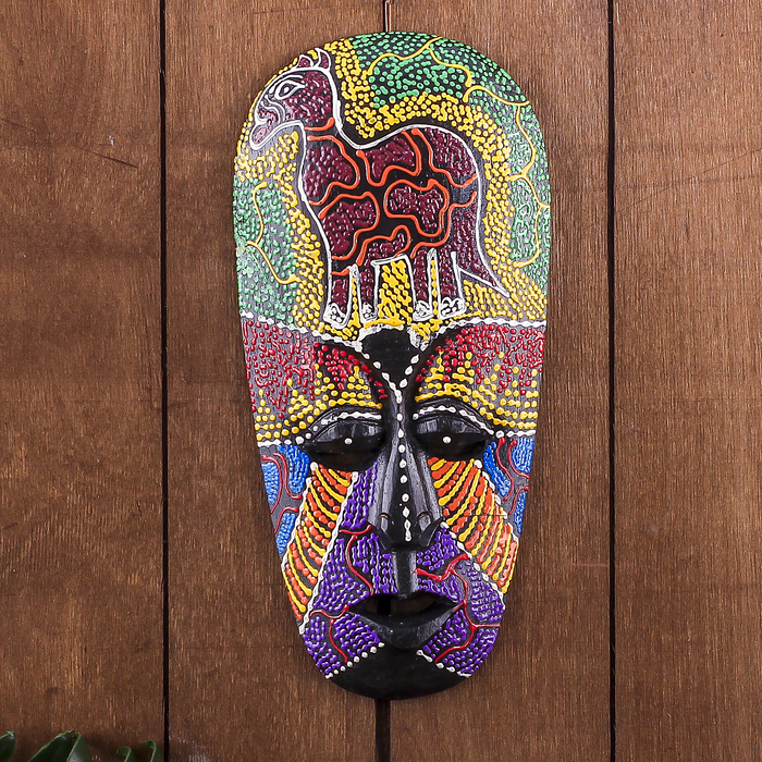 Маска дерево "Абориген жираф" 3х12х30 см