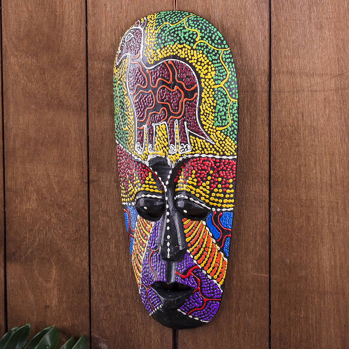 Маска дерево "Абориген жираф" 3х12х30 см