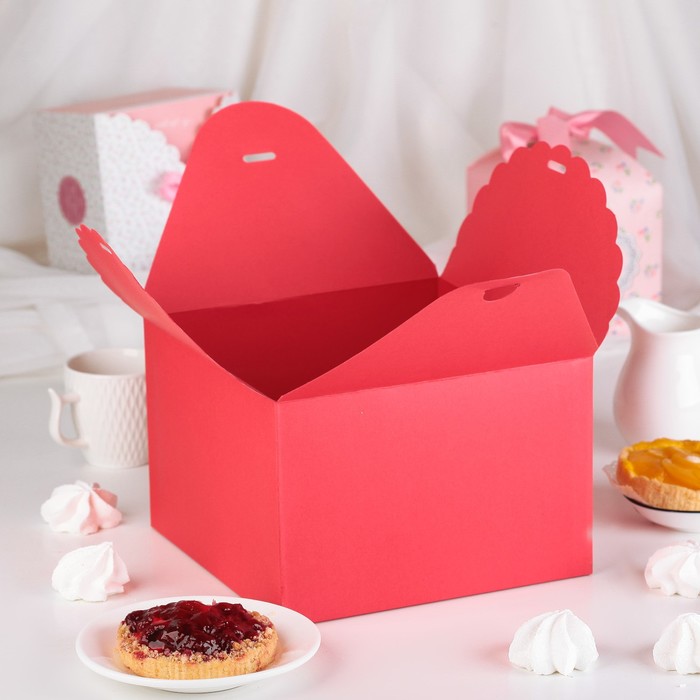 Коробка сборная для сладкого 14,5 х 9 х 14,5 см