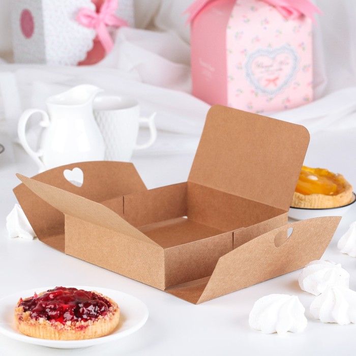 Коробка сборная для сладкого 15,5 х 17 х 4 см