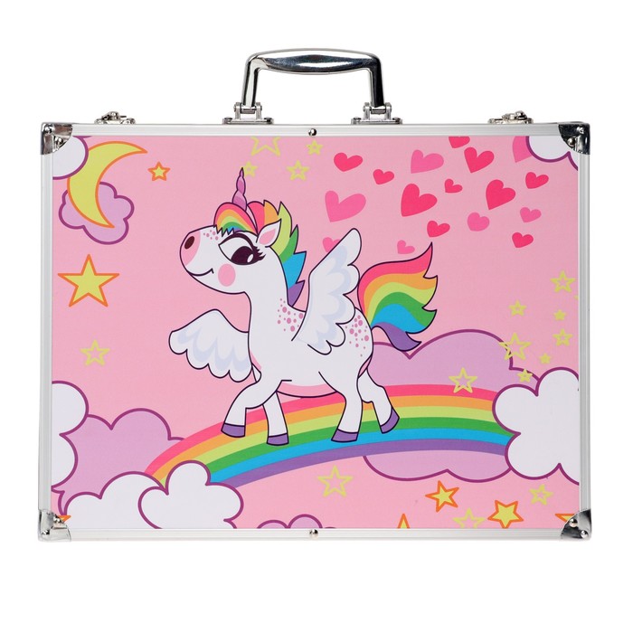 Набор для рисования в розовой коробке складной