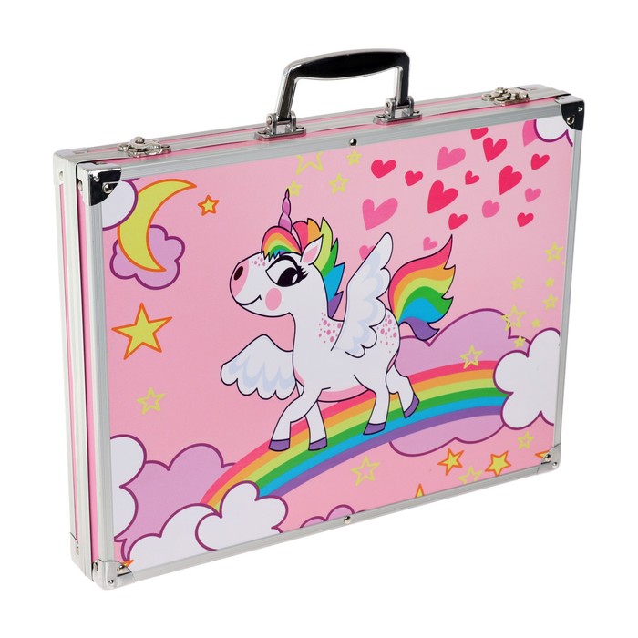 Набор для рисования в розовой коробке складной