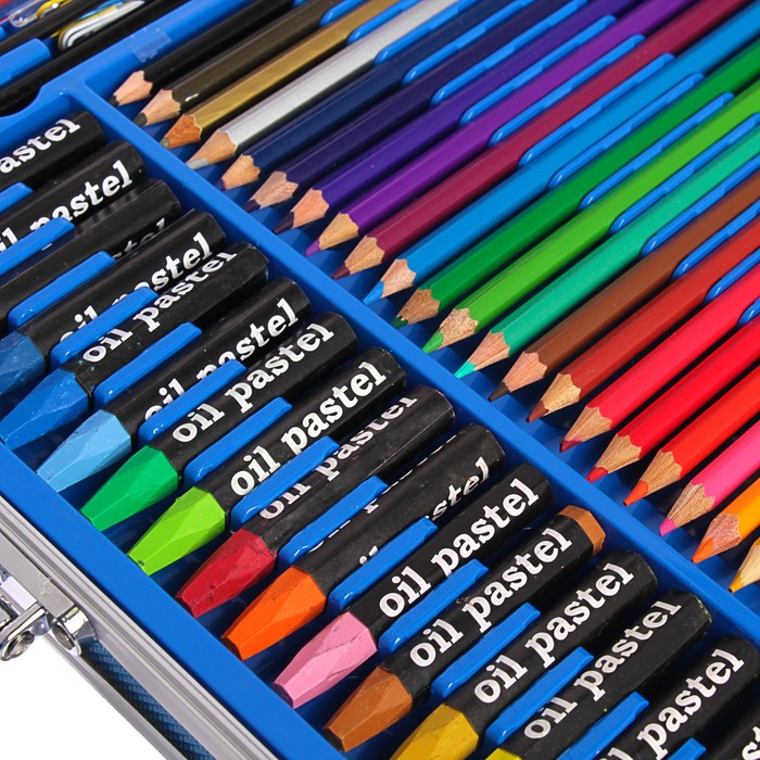 Набор для рисования в голубой коробке складной