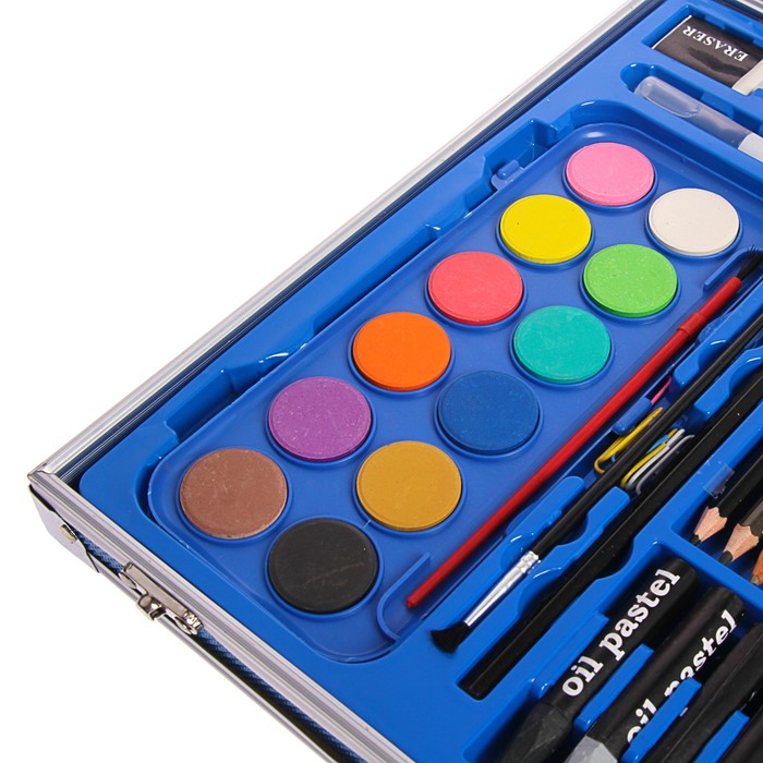 Набор для рисования в голубой коробке складной