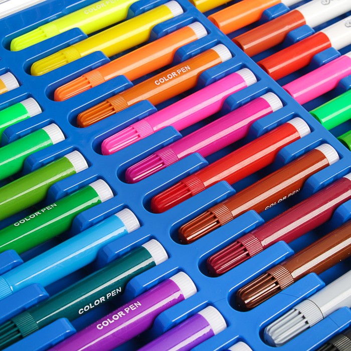 Набор для рисования в голубой коробке складной